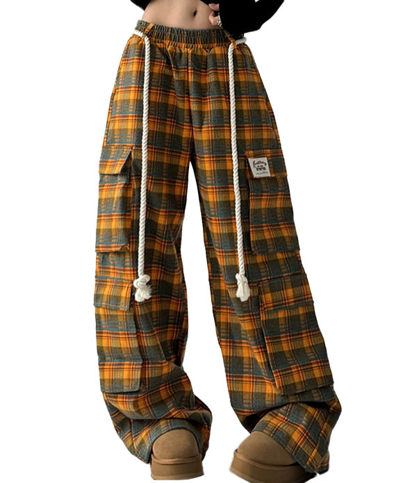 BAKYARDER Vintage Plaid Cargo Pants