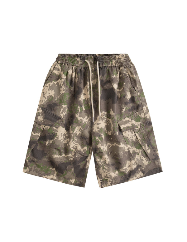 BAKYARDER BAKYARDER Camouflage Drawstring Cargo Short