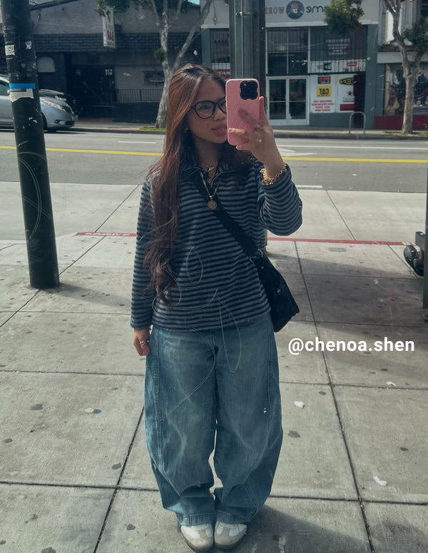 BAKYARDER Vintage Washed Wide-Leg Jeans