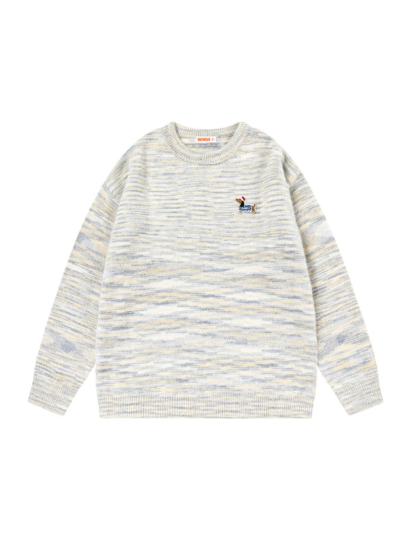 BAKYARDER Color-Block Striped Dachshund Pullover Sweater