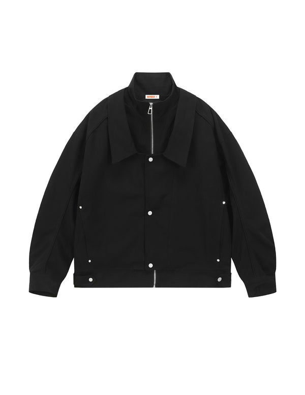 BAKYARDER Doppellagige Fake-Zweiteiler-Utility-Jacke