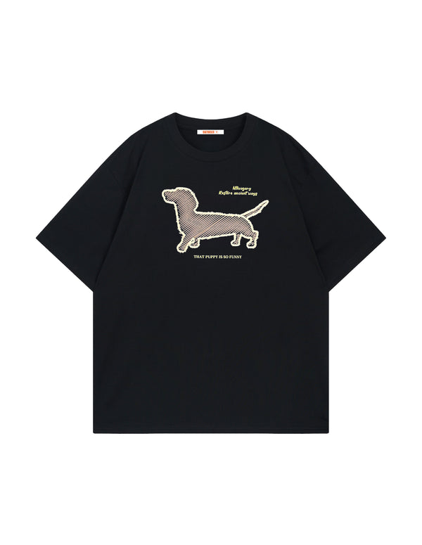 BAKYARDER Fun Puppy Print Tee