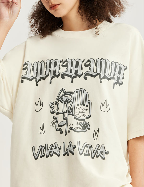 BAKYARDER Hip-hop Letter Print Tee