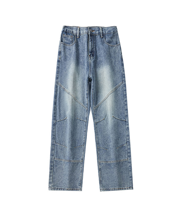 BAKYARDER Multi-Stitch Panel Denim Pants