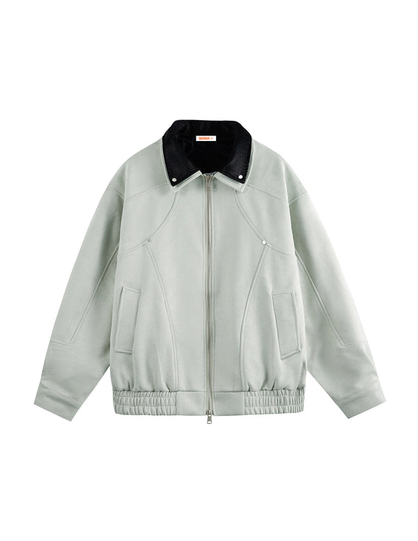 BAKYARDER Patchwork Deconstructed Suede Lapel Jacket