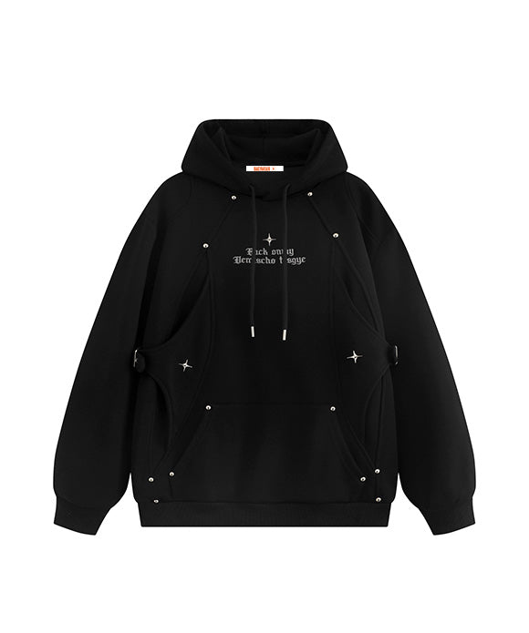 BAKYARDER Patchwork Studded Hoodie