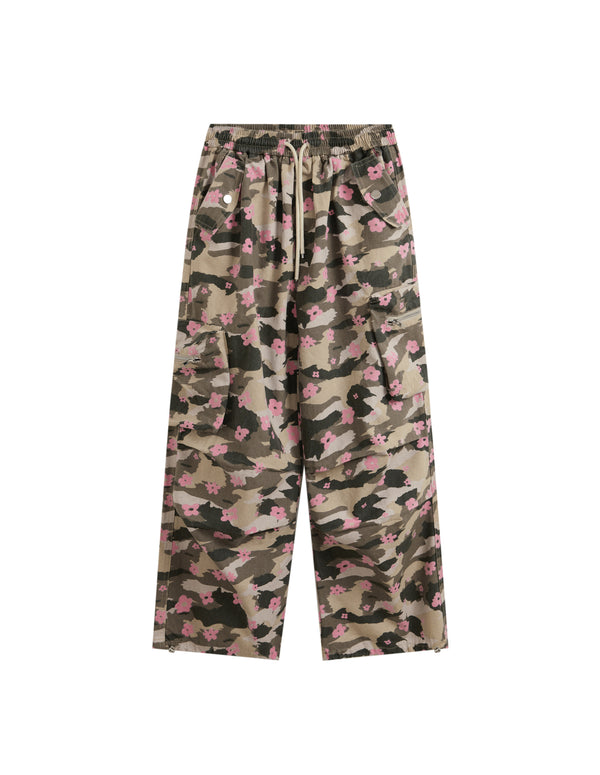 BAKYARDER Pink Drawstring Camouflage Pants