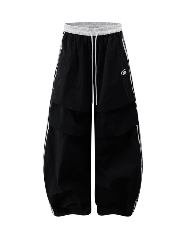 BAKYARDER Pleated Striped Casual Pants