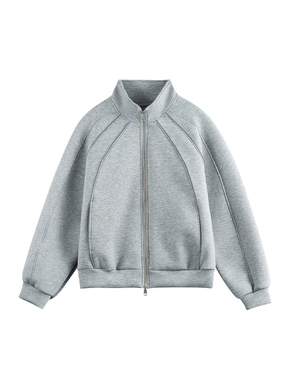 BAKYARDER Reflektierendes Gurtband Patchwork Stehkragen Freizeitjacke