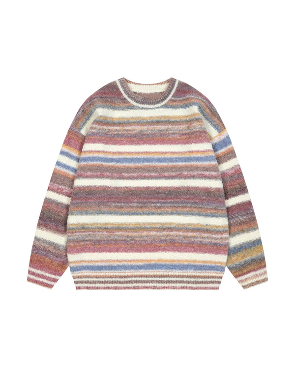 Pull doux à rayures et dégradé de couleurs BAKYARDER