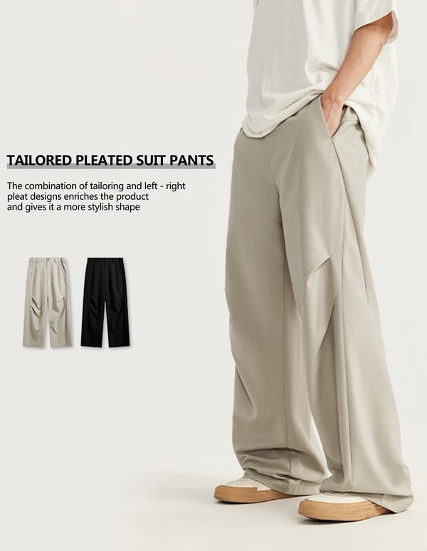 BAKYARDER Tailored Pleated Suit Pants