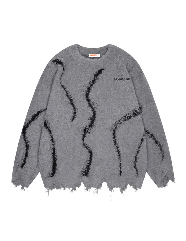 Pull en mohair dégradé tie-dye BAKYARDER