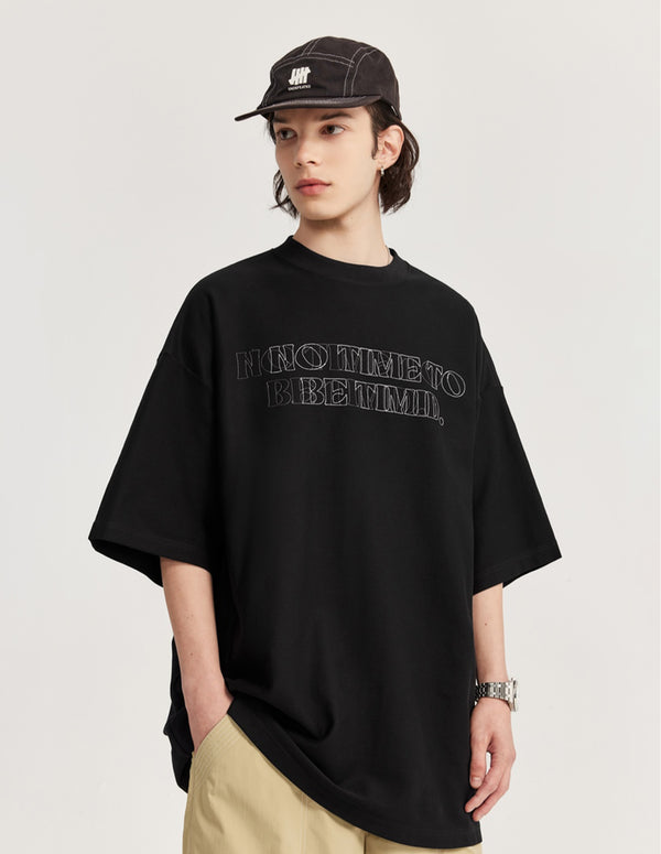 BAKYARDER Twill Letter Embroidery Tee