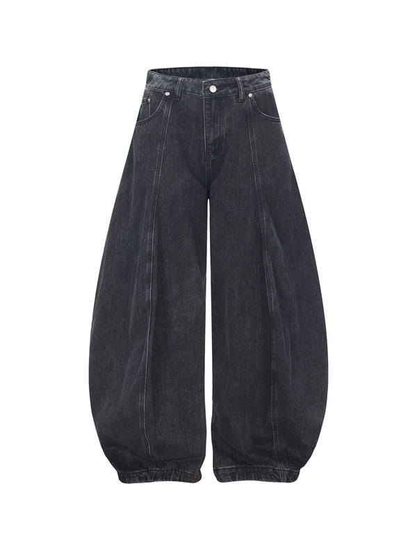 BAKYARDER Vintage 3D Deconstructed Barrel Jeans