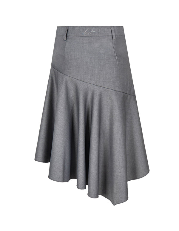 BAKYARDER Vintage Midirock mit asymmetrischem Saum