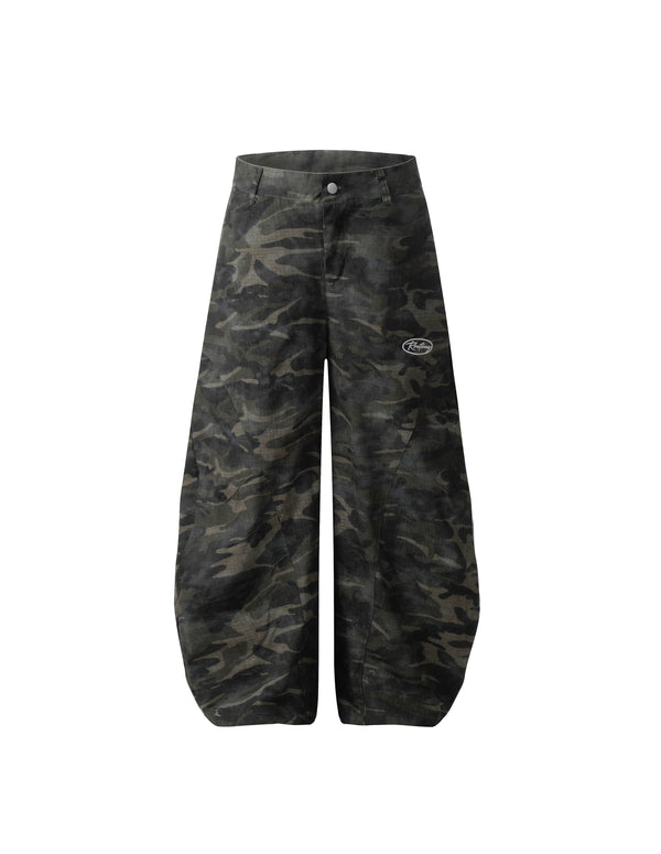 BAKYARDERVintage Camouflage Cargo Curved Blade Pants