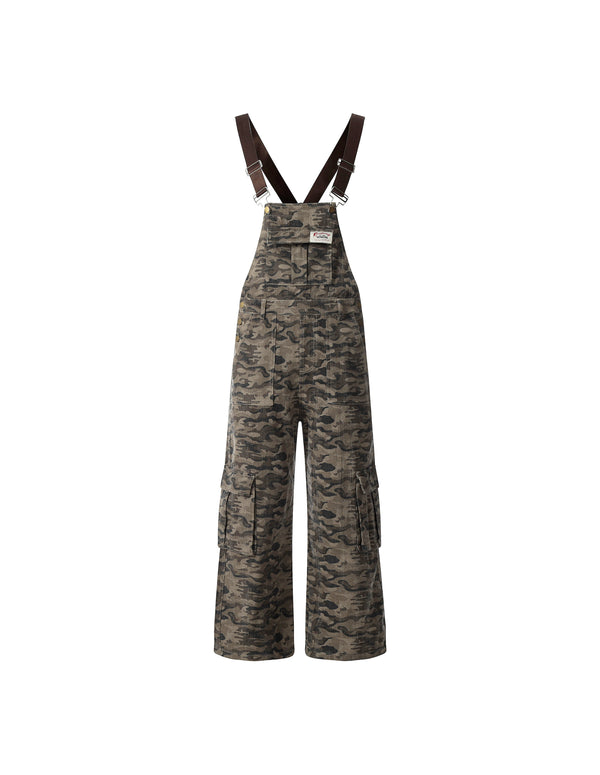BAKYARDER Vintage Camouflage Cargo Overalls