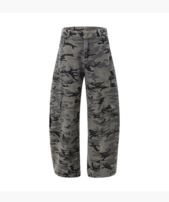 BAKYARDER Vintage Camouflage Wide-Leg Pants