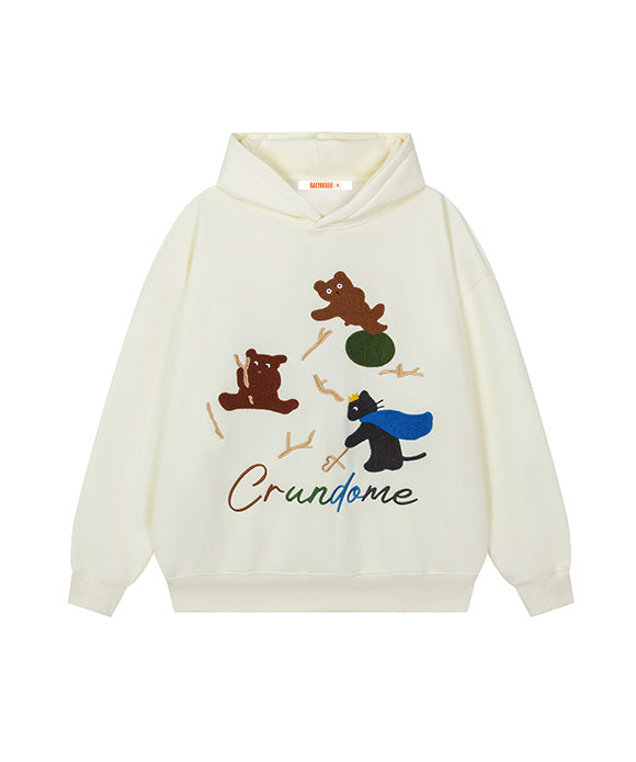 BAKYARDER Vintage Cartoon Cat Hoodie