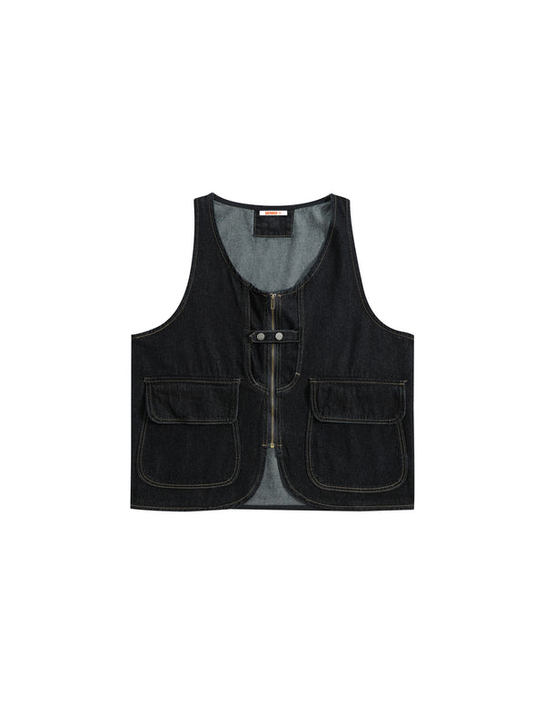 BAKYARDER Vintage Denim Utility Vest