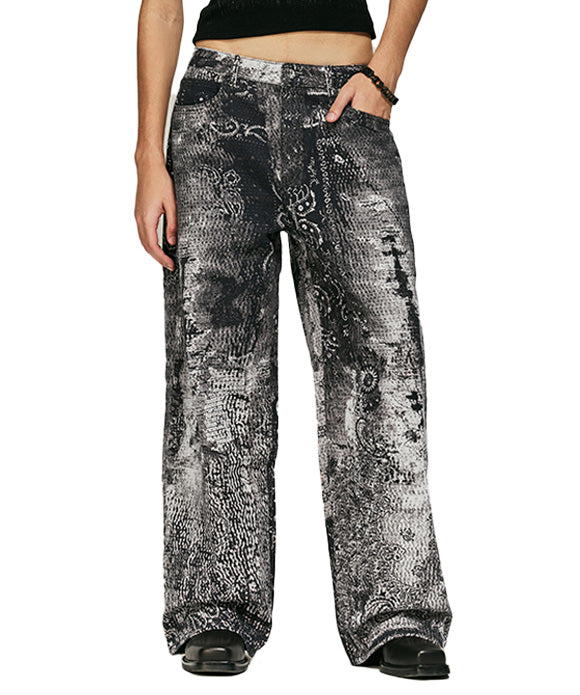 BAKYARDER Vintage Digital Print Jeans