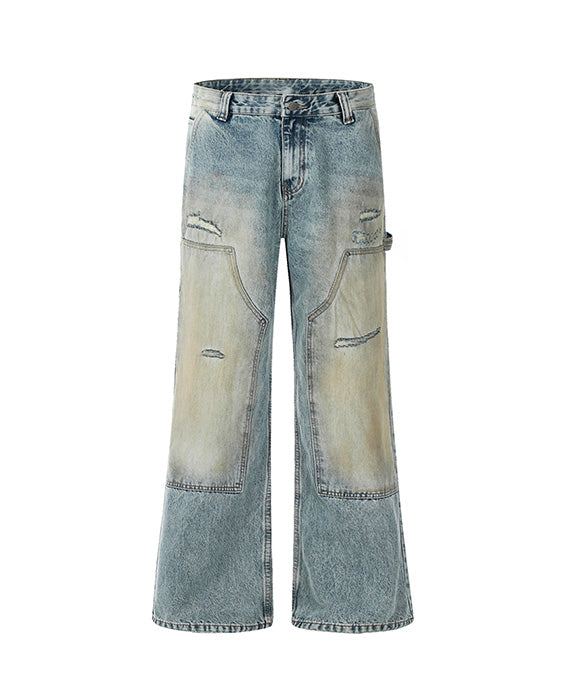 BAKYARDER Vintage Distressed Ripped Jeans