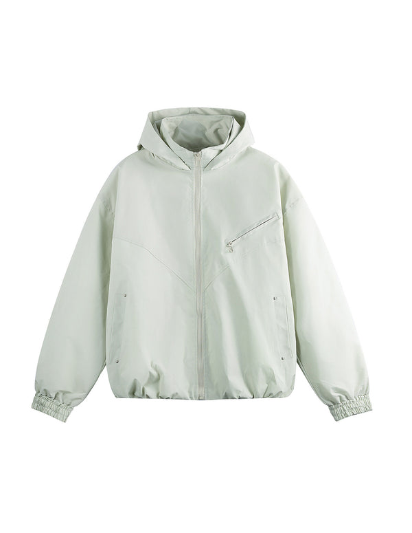 BAKYARDER Vintage-Windjacke mit doppellagigem Kragen und mehreren Taschen