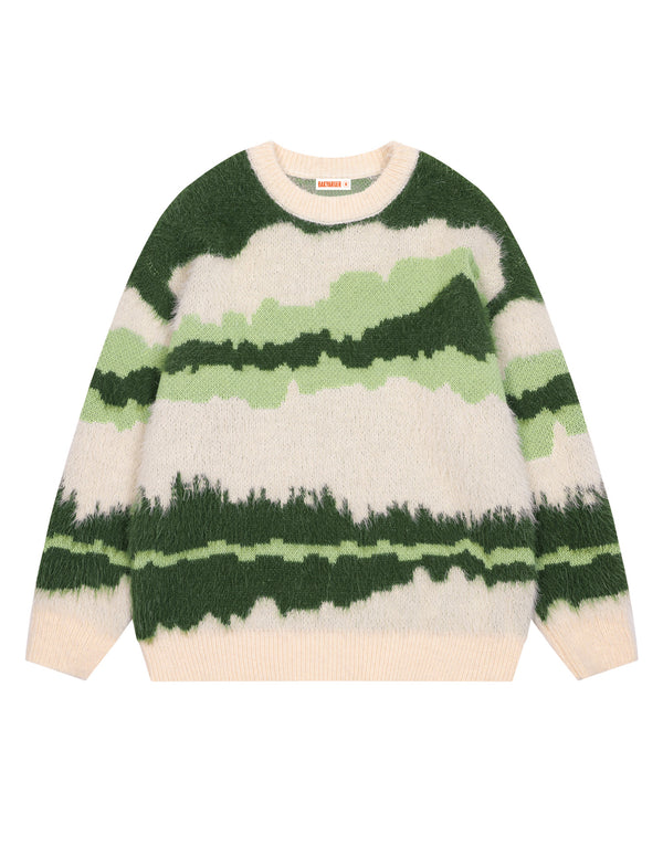 Pull rayé vintage dégradé de couleurs BAKYARDER