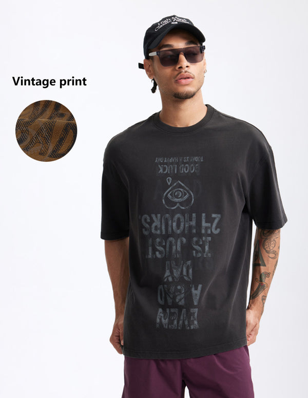 BAKYARDER Vintage Letter Print Tee