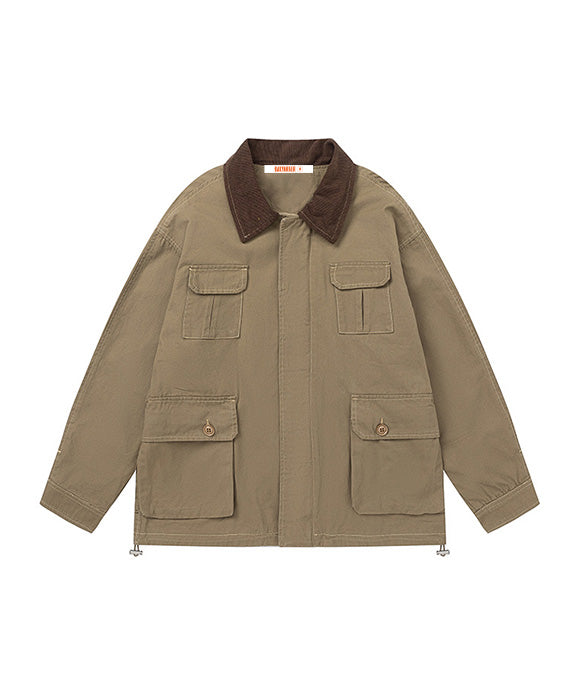 BAKYARDER Vintage Multi-Pocket Utility Jacket