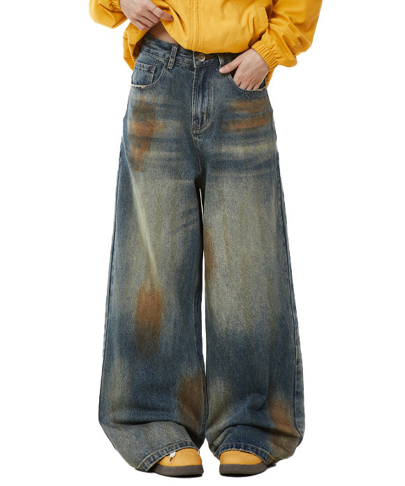 BAKYARDER Vintage Ombre Wide-Legged Jeans