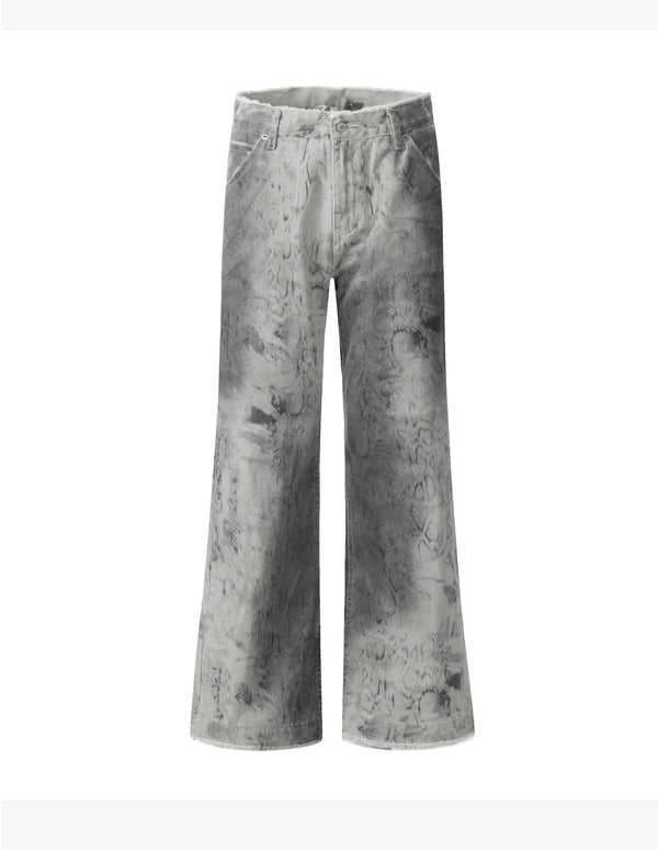 BAKYARDER Vintage Paint Splatter Denim Jeans