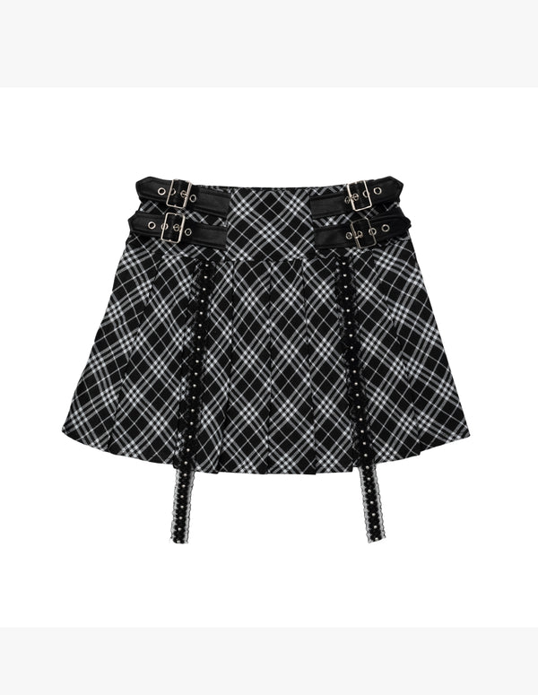 BAKYARDER Vintage Plaid Skirt