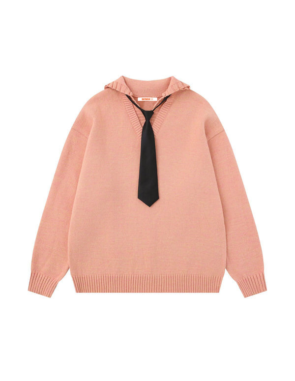 Pull col V vintage preppy BAKYARDER