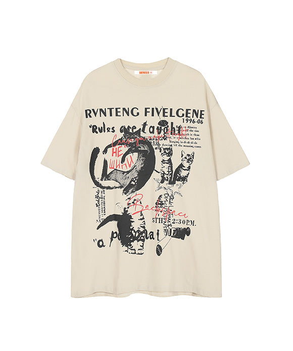 BAKYARDER  Vintage Printed Tee