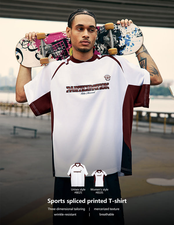 BAKYARDER Vintage Sport Patchwork Print Tee