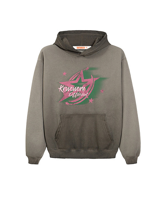 BAKYARDER Vintage Star Design Washed Sweatshirt