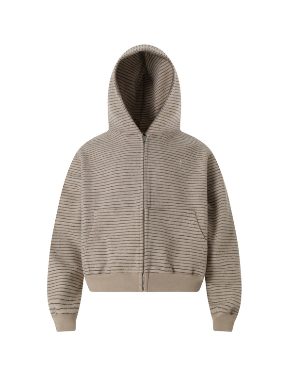 BAKYARDER Vintage Striped Casual Hooded Jacket