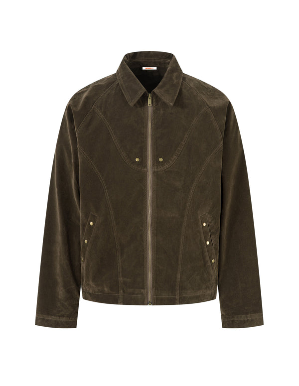 BAKYARDER Vintage Suede Studded Cropped Jacket