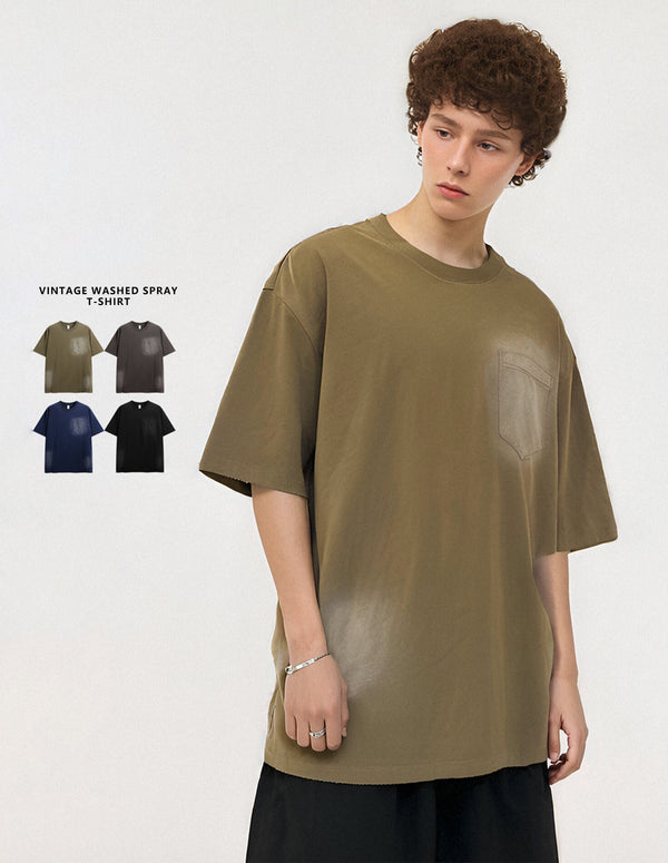 BAKYARDER Vintage Wash Spray Color Tee