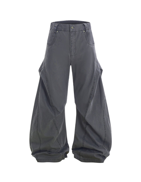 BAKYARDER Vintage Washed Canvas Barrel Pants