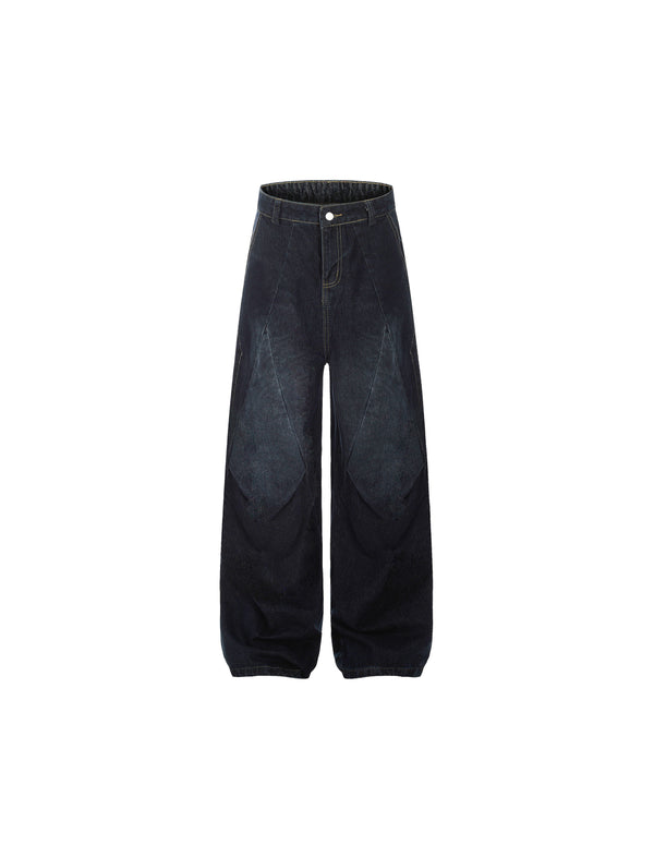 BAKYARDER Vintage Washed Wide-Leg Barrel Jeans