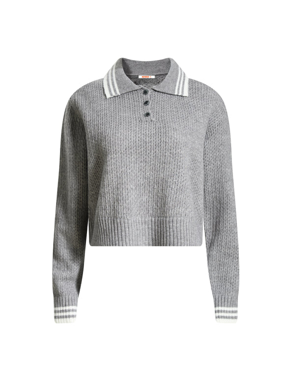 BAKYARDER Women's Lapel Short Casual Sweater