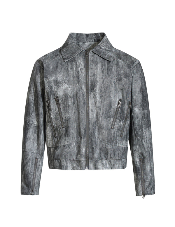 BAKYARDER Vintage Tie-Dye Lapel Jacket